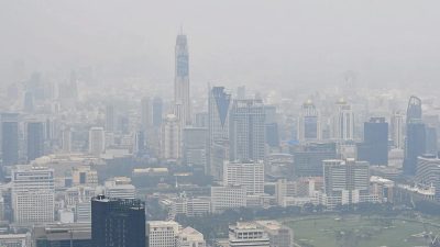 Photo de ville polluée en asie
