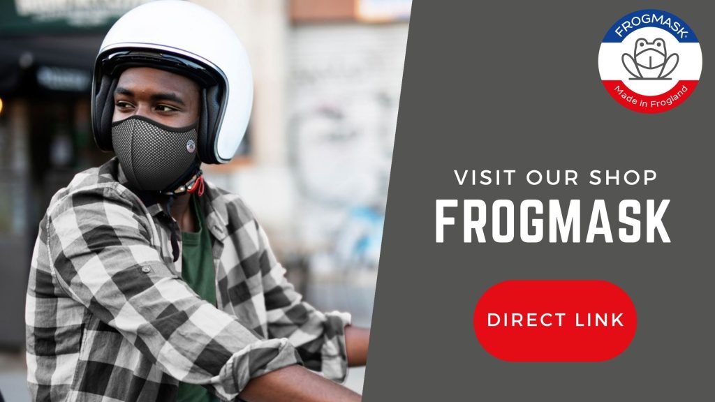 Link to Frogmask motorcyclist pollution masks website